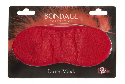 Красная маска на глаза BONDAGE - Lola Games - купить с доставкой в Краснодаре