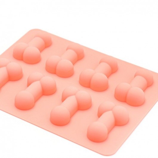 Розовая силиконовая форма с фаллосами - Сима-Ленд - купить с доставкой в Краснодаре
