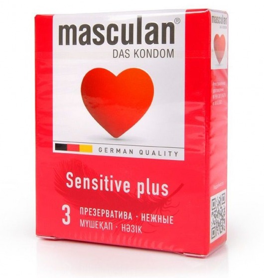 Презервативы Masculan Sensitive plus - 3 шт. - Masculan - купить с доставкой в Краснодаре
