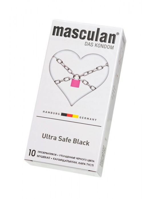 Ультрапрочные презервативы Masculan Ultra Safe Black - 10 шт. - Masculan - купить с доставкой в Краснодаре