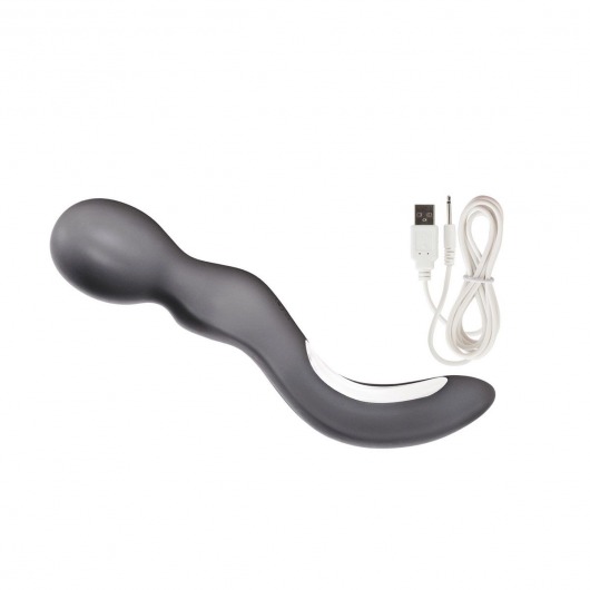 Перезаряжаемый серый вибромассажер My Wand - 22,75 см. - California Exotic Novelties