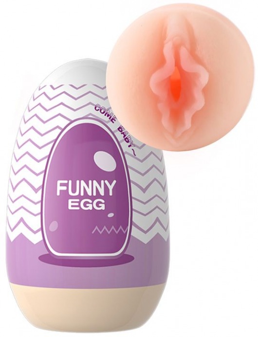 Мастурбатор-вагина Funny Egg в форме яйца - Eroticon - в Краснодаре купить с доставкой