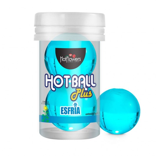 Лубрикант на масляной основе Hot Ball Plus с охлаждающим эффектом (2 шарика по 3 гр.) - HotFlowers - купить с доставкой в Краснодаре