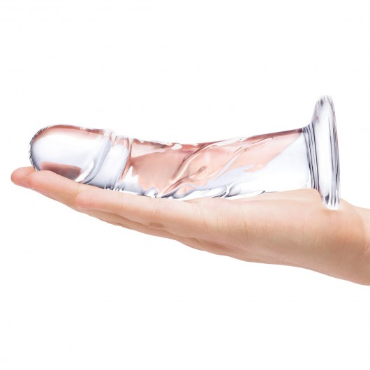 Стеклянный фаллоимитатор из стекла 7’’ Curved Realistic Glass Dildo With Veins - 15,9 см. - Glas