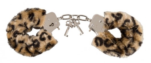Леопардовые меховые наручники Love Cuffs Leo - Orion - купить с доставкой в Краснодаре