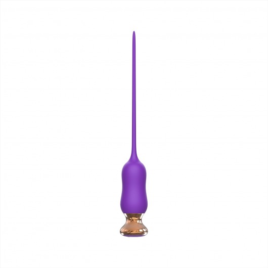 Фиолетовый тонкий стимулятор Nipple Vibrator - 23 см. - I-MOON - купить с доставкой в Краснодаре