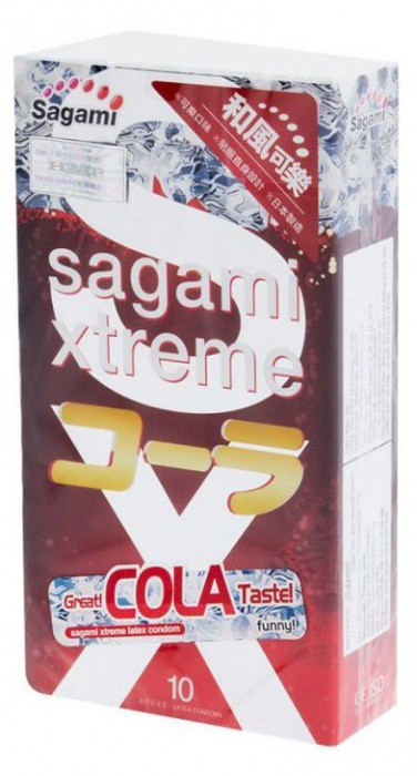 Ароматизированные презервативы Sagami Xtreme COLA - 10 шт. - Sagami - купить с доставкой в Краснодаре