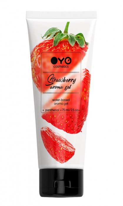 Лубрикант на водной основе OYO Aroma Gel Strawberry с ароматом клубники - 75 мл. - OYO - купить с доставкой в Краснодаре