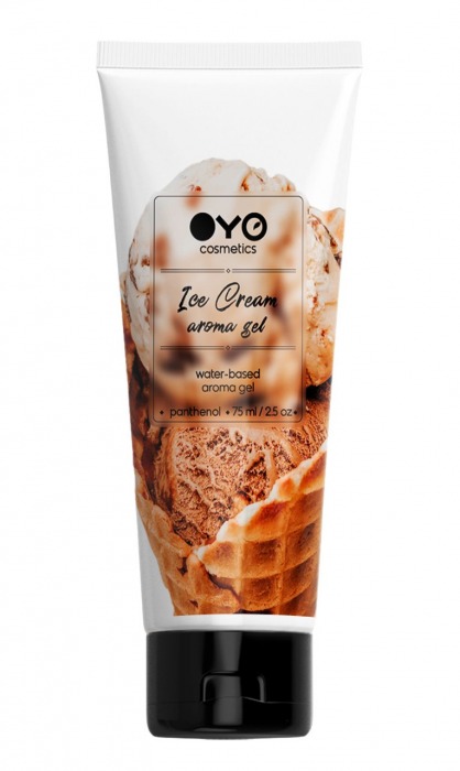 Лубрикант на водной основе OYO Aroma Gel Ice Cream с ароматом пломбира - 75 мл. - OYO - купить с доставкой в Краснодаре