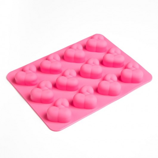 Ярко-розовая силиконовая форма для льда с фаллосами - Сима-Ленд - купить с доставкой в Краснодаре