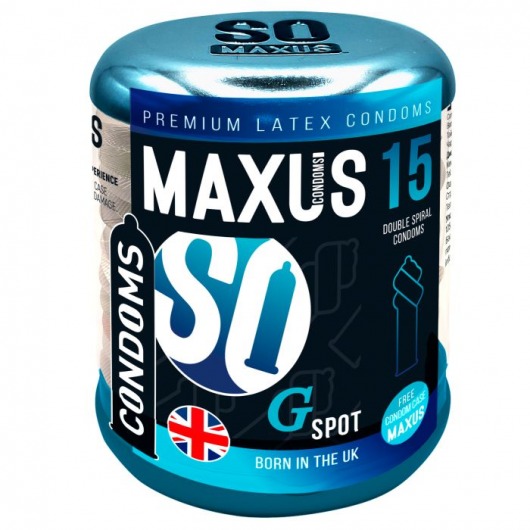 Презервативы Maxus G spot с двойной спиралью - 15 шт. - Maxus - купить с доставкой в Краснодаре