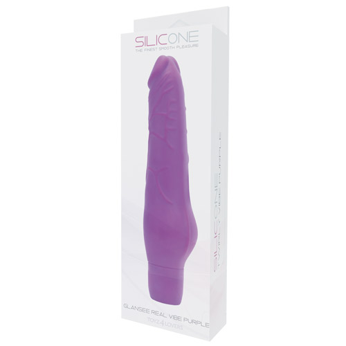 Фиолетовый вибратор-реалистик GLANSEE REAL VIBE SILICONE - 19,5 см. - Toyz4lovers
