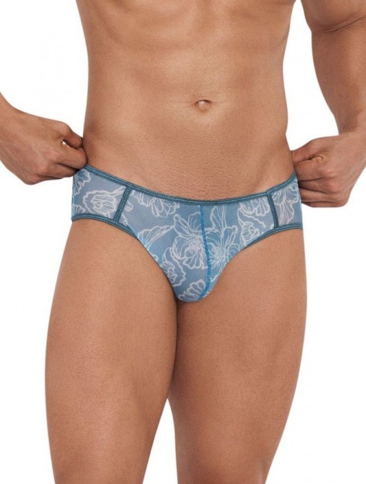 Серые трусы-джоки с цветочым принтом Avalon Jockstrap - Clever Masculine Underwear купить с доставкой