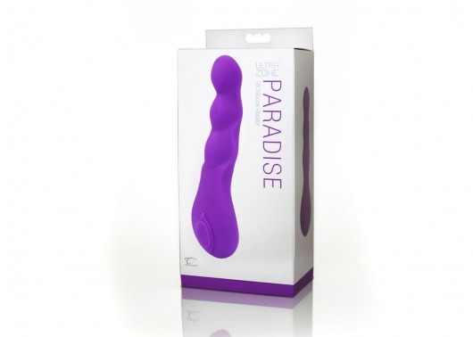 Фиолетовый вибратор UltraZone Paradise 9X Silicone Vibrator - 17,7 см. - Topco Sales