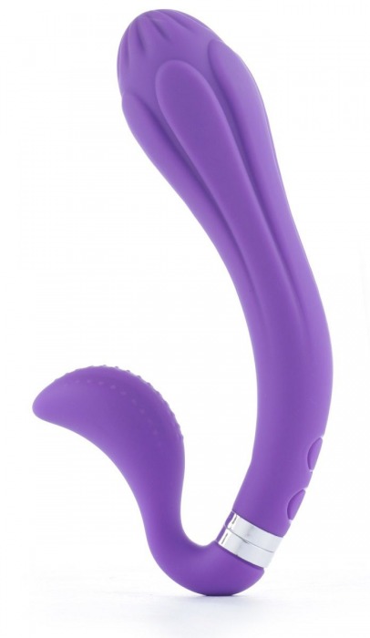 Фиолетовый силиконовый вибромассажёр THE LADY JADORE - 19 см. - Closet Collection