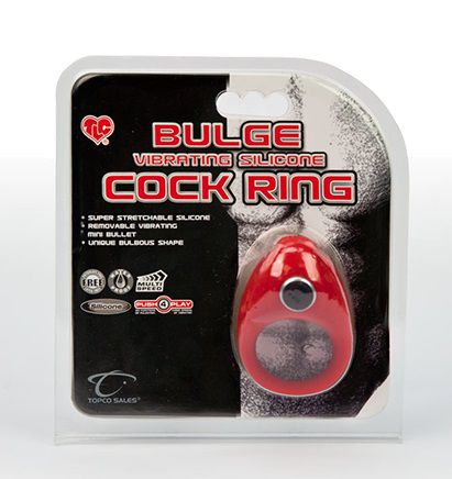 Эрекционное кольцо с вибропулей TLC Buldge Vibrating Silicone Cock Ring - Topco Sales - в Краснодаре купить с доставкой