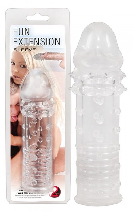 Прозрачная насадка на пенис Fun Extension - 16 см. - Orion - в Краснодаре купить с доставкой
