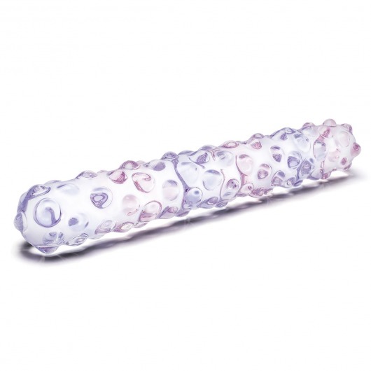 Фаллоимитатор с массажными точками Purple Rose - 23 см. - Glas