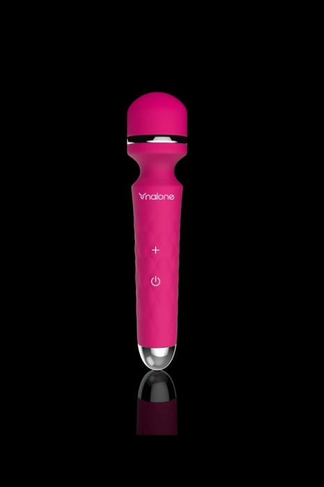 Ярко-розовый вибростимулятор Rock - 19,2 см. - Nalone