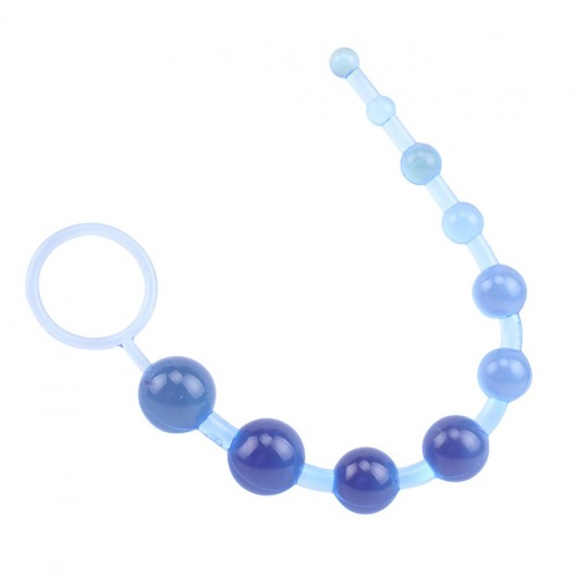 Голубая анальная цепочка Sassy Anal Beads - 26,7 см. - Chisa