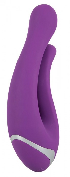 Фиолетовый перезаряжаемый вибратор Javida Double Vibe - Orion