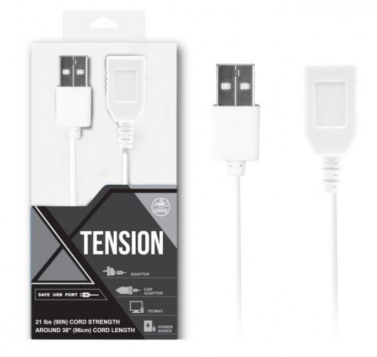 Белый удлинитель USB-провода - 100 см. - NMC - купить с доставкой в Краснодаре