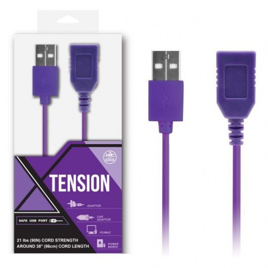 Фиолетовый удлинитель USB-провода - 100 см. - NMC - купить с доставкой в Краснодаре