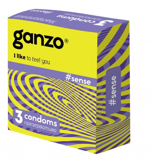 Тонкие презервативы для большей чувствительности Ganzo Sence - 3 шт. - Ganzo - купить с доставкой в Краснодаре