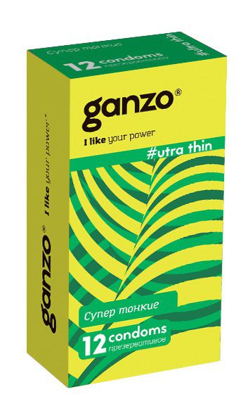 Ультратонкие презервативы Ganzo Ultra thin - 12 шт. - Ganzo - купить с доставкой в Краснодаре