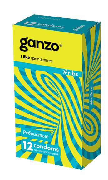 Презервативы с ребристой структурой Ganzo Ribs - 12 шт. - Ganzo - купить с доставкой в Краснодаре
