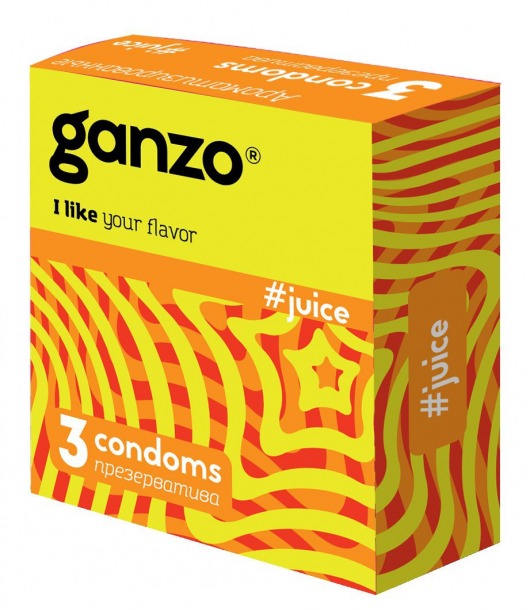 Ароматизированные презервативы Ganzo Juice - 3 шт. - Ganzo - купить с доставкой в Краснодаре