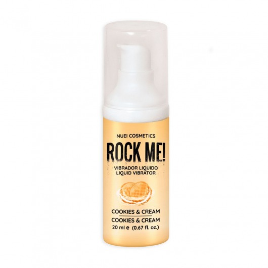 Жидкий вибратор Nuei Rock Me! с ароматом печенья и сливок - 20 мл. - Nuei cosmetics - купить с доставкой в Краснодаре