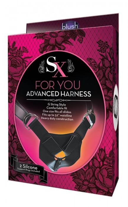 Трусики для крепления насадки на кольца SX HARNESS ADVANCED HARNESS - Blush Novelties - купить с доставкой в Краснодаре