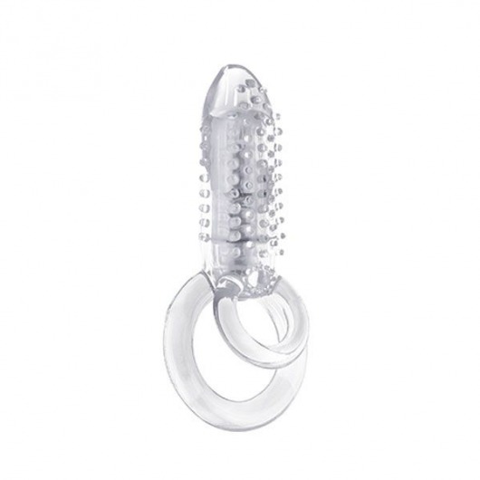 Прозрачное эрекционное кольцо с вибрацией DOUBLE O 8 CLEAR - Screaming O - в Краснодаре купить с доставкой