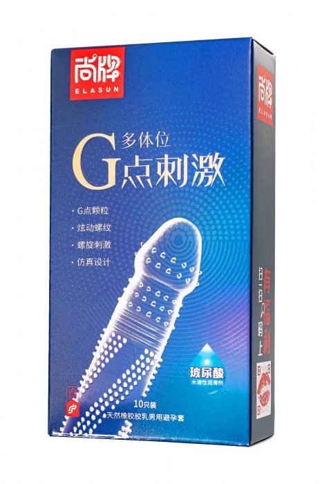 Ультратонкие презервативы Elasun G-spot stimulation с ребрами и точками - 10 шт. - Elasun - купить с доставкой в Краснодаре