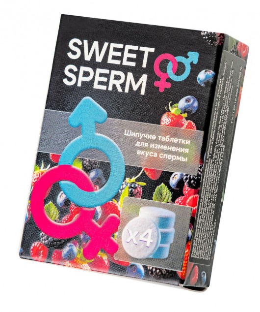 Шипучие таблетки для мужчин Sweet Sperm для изменения вкуса спермы (4 шт. по 0,5 гр.) - Капиталпродукт - купить с доставкой в Краснодаре