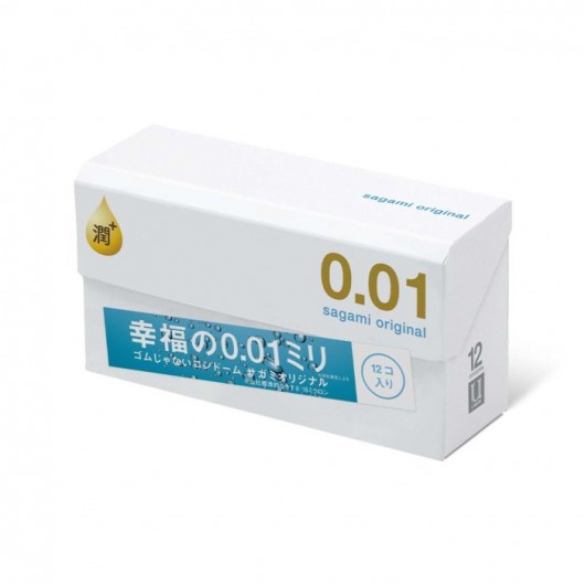 Увлажнённые презервативы Sagami Original 0.01 Extra Lub - 12 шт. - Sagami - купить с доставкой в Краснодаре