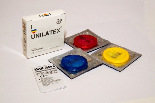 Разноцветные ароматизированные презервативы Unilatex Multifruits - 3 шт. - Unilatex - купить с доставкой в Краснодаре