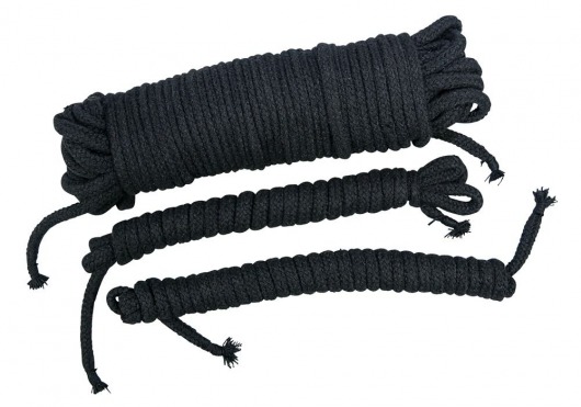 Чёрные хлопковые верёвки для бондажа - Orion - купить с доставкой в Краснодаре