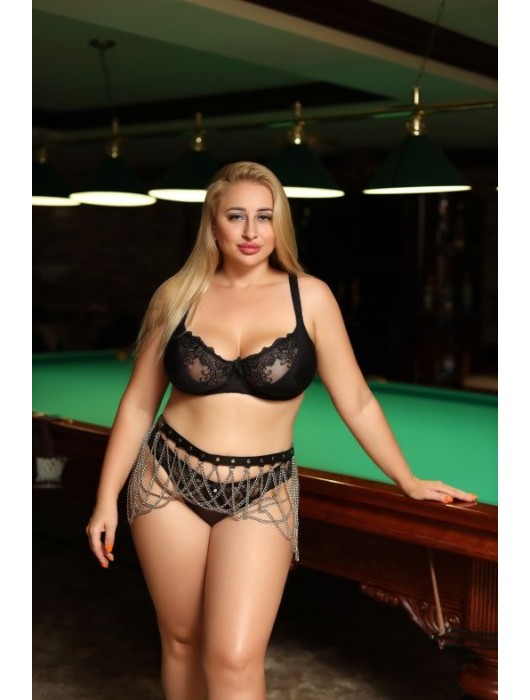 Черно-серебристый пояс-юбочка plus size Efra - БДСМ Арсенал - купить с доставкой в Краснодаре