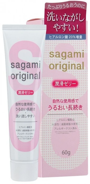 Гель-смазка на водной основе Sagami Original - 60 гр. - Sagami - купить с доставкой в Краснодаре
