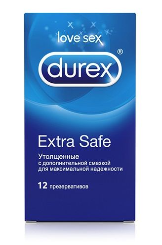 Утолщённые презервативы Durex Extra Safe - 12 шт. - Durex - купить с доставкой в Краснодаре