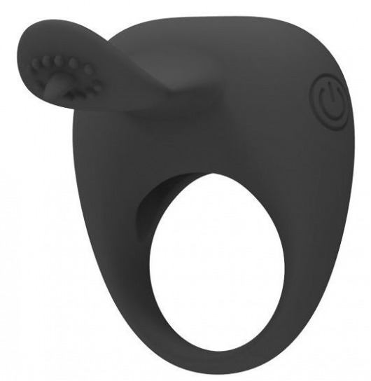 Чёрное эрекционное кольцо с вибрацией и клиторальным язычком - Baile - в Краснодаре купить с доставкой
