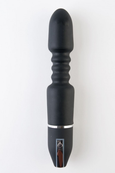 Чёрный анальный вибромассажёр с широкой головкой - 27 см. - ToyFa