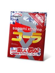 Ароматизированный презерватив Sagami Xtreme COLA - 1 шт. - Sagami - купить с доставкой в Краснодаре