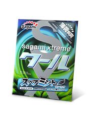 Презерватив Sagami Xtreme Mint с ароматом мяты - 1 шт. - Sagami - купить с доставкой в Краснодаре