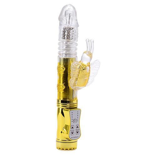 Вибратор MAGIC TALES STARDUST BUTTERFLY RABBIT с бабочкой для клиторального массажа - 24 см. - Toyz4lovers