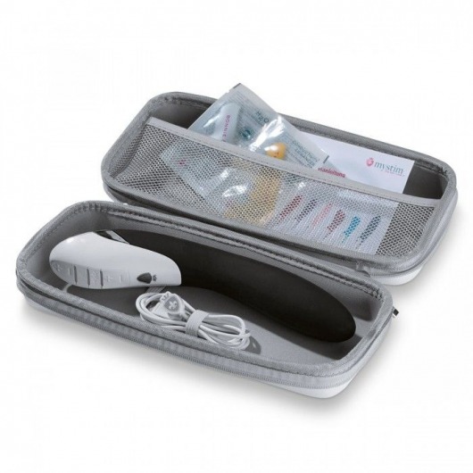 Вибратор с электростимуляцией Sizzling Simon Black Edition - 27 см. - MyStim - купить с доставкой в Краснодаре