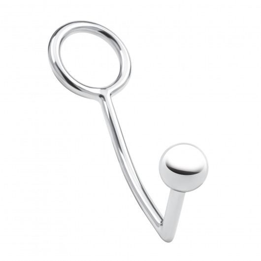 Кольцо на пенис с анальным стимулятором Stainless Steel Anal Hook   Cock Ring - BlueLine - в Краснодаре купить с доставкой