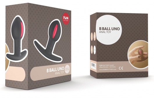 Чёрно-малиновый анальный стимулятор B-BALL UNO - 7,3 см. - Fun Factory
